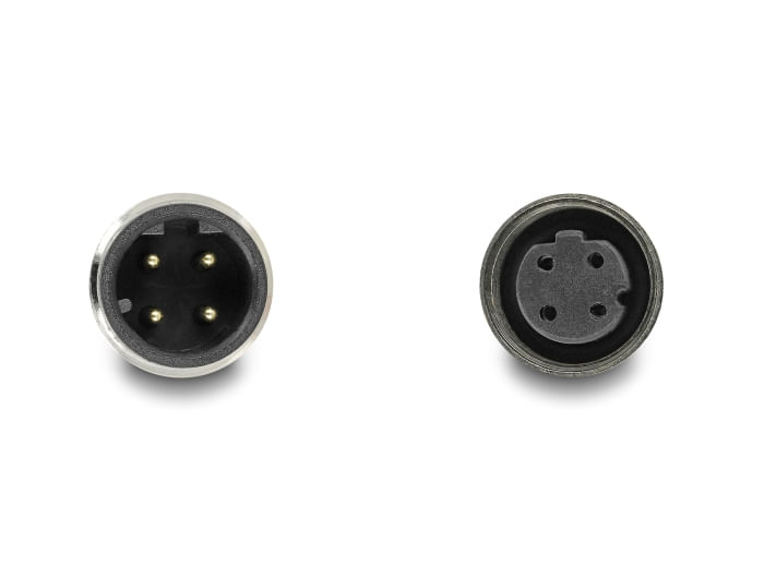 Delock-Cavo-M12-con-codifica-D-da-4-pin-maschio-a-femmina-PUR--TPU--1-m