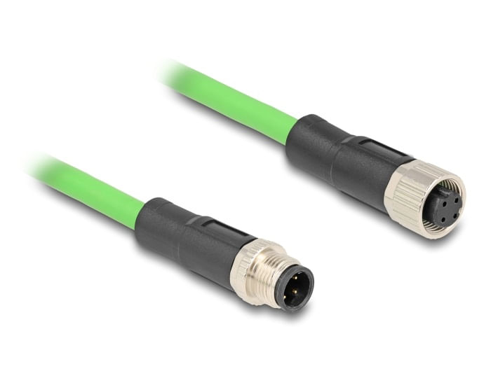 Delock-Cavo-M12-con-codifica-D-da-4-pin-maschio-a-femmina-PUR--TPU--1-m
