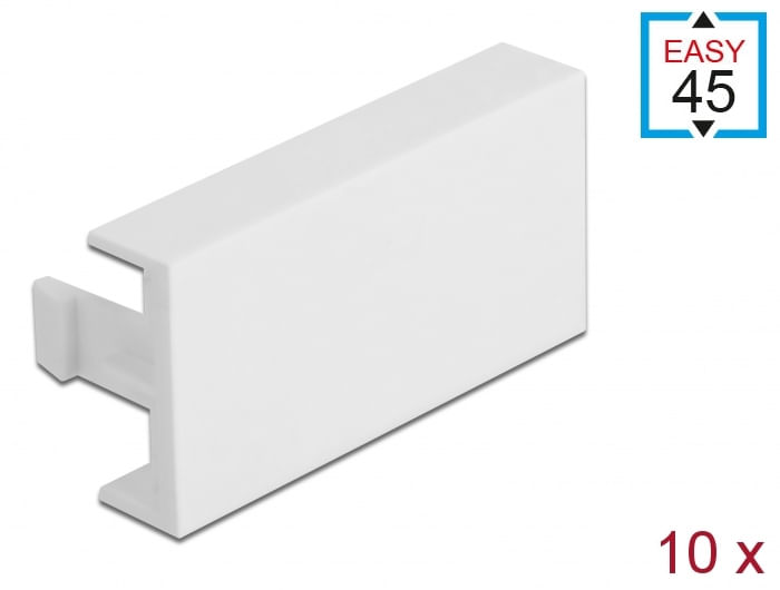 Delock-Pannello-cieco-Easy-45-moduli-45-x-225-mm-10-pezzi-bianco