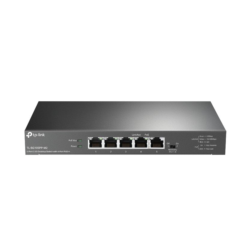 TP-Link-TL-SG105PP-M2-switch-di-rete-Non-gestito-Gigabit-Ethernet--10-100-1000--Supporto-Power-over-Ethernet--PoE--Nero