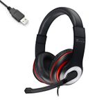 Gembird Techmade TM-SW799-USB cuffia e auricolare Cablato A Padiglione Gaming USB tipo A Nero, Rosso