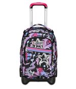 Seven-Trolley-Scuola-Jack-2-Ruote-Nero-Fucsia-Mark-On-Girl