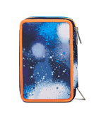 Seven-Astuccio-Scuola-3-Zip-Blu-Arancione-Retrocolor