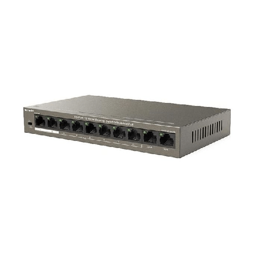 Tenda-TEF1110P-8-63W-switch-di-rete-Non-gestito-Fast-Ethernet--10-100--Supporto-Power-over-Ethernet--PoE--Nero