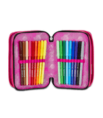 Seven-Astuccio-Scuola-3-Zip-Nero-Fucsia-Multi-Shade-Girl