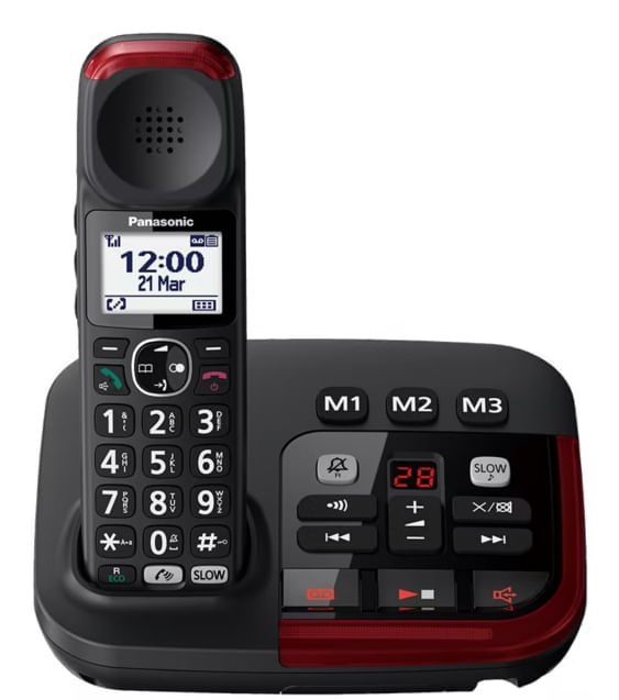 Panasonic-KX-TGM420-Telefono-Cordless-Digitale-con-Segreteria-Telefonica-Rosso-e-Nero