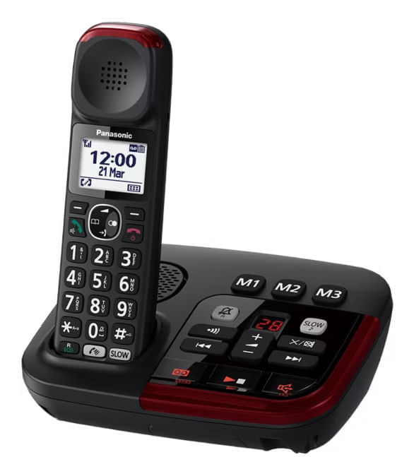 Panasonic-KX-TGM420-Telefono-Cordless-Digitale-con-Segreteria-Telefonica-Rosso-e-Nero