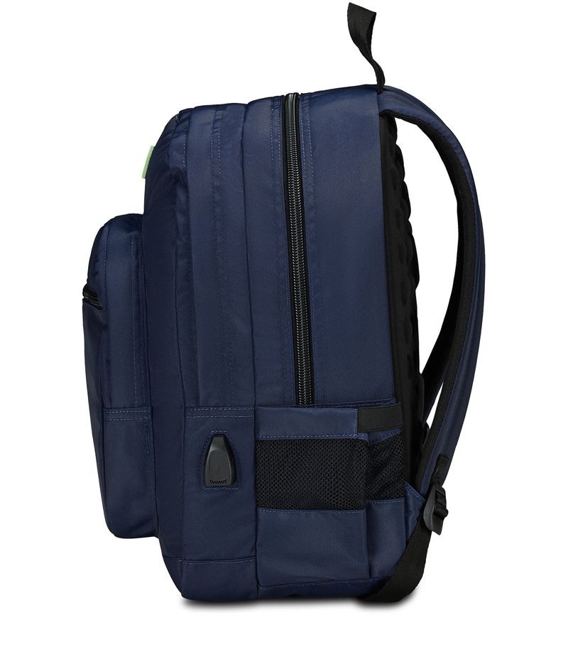 Seven-Zaino-Scuola-Freethink-Blu-Unisex-Zaino-Doppio-Scomparto-con-Supporto-Usb