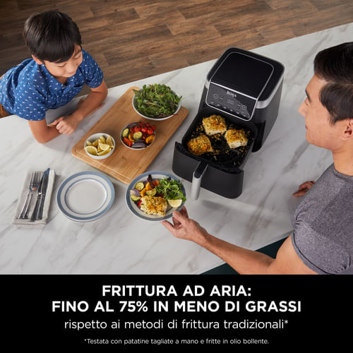 Ninja-AF180EU-Friggitrice-ad-Aria-MAX-6.2L-Digitale-5-in-1-Antiaderente-Cottura-Senza-Olio-per-Arrostire-Cuocere-al-Forno-Formato-Famiglia-Cestello-e-Piastra-Lavabili-in-Lavastoviglie-Grigio