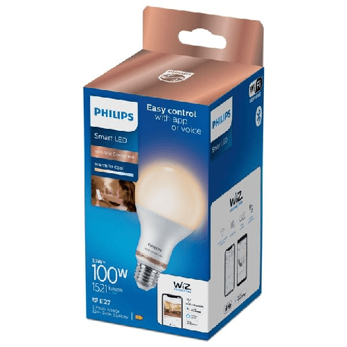 Philips-LED-Lampadina-Smart-Dimmerabile-Luce-Bianca-da-Calda-a-Fredda-Attacco-E27-100W-Goccia