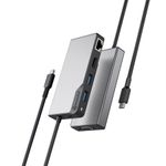 ALOGIC UCFUPRGVV2-SGR replicatore di porte e docking station per laptop USB 3.2 Gen 1 (3.1 Gen 1) Type-C Nero, Grigio