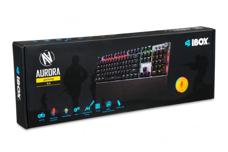 Tastiera-Ibox-AURORA-K-4-Nero-Nero-Argentato-QWERTY