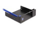 Delock-5.25--Metall-Einbaurahmen-fA¼r-Slim-Bay-Wechselrahmen-mit-USB-5-Gbps--18006-