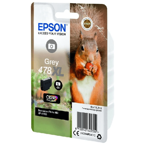 Epson-Squirrel-Singlepack-Grey-478XL-Claria-Photo-HD-Ink