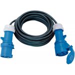 Brennenstuhl 1167650110 prolunghe e multiple 10 m 1 presa(e) AC Esterno Nero, Blu