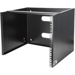 StarTech.com Staffa Rack 19" 8U a Parete - Profondità 35 cm Profilo Basso - Rack 19 pollici per Switch, Patch Panel