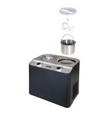 Unold-Doppio-Gelatiera-compressore-24-L-250-W-Nero-Acciaio-satinato