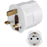 Goobay Netzadapter, WeiÃ - Schutzkontaktbuchse (Typ F, CEE 7/4) > British 3-Pin-Stecker (Typ G, BS 1363) (45353)