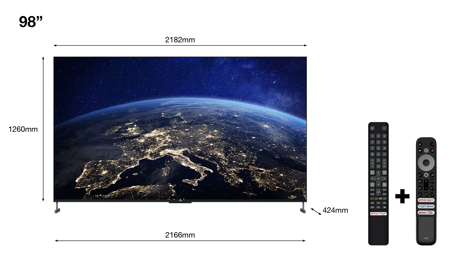 TCL C73 Series Serie C73 QLED 98" 98C735 audio Onkyo 2.1 Google TV 2022 TCL C73 Serie QLED 98" 98C735 audio Onkyo 2.1 Google TV 2022