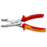 Knipex-13-76-200-ME-pinza-spellacavi-Rosso-Acciaio-inox-Giallo