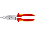 Knipex-13-76-200-ME-pinza-spellacavi-Rosso-Acciaio-inox-Giallo