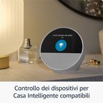 Amazon-Nuovo-Echo-Spot--modello-2024--|-Sveglia-intelligente-con-suono-di-qualita-e-Alexa-|-Bianco