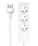 Power-strip-3-outlets-3m-White---With-child-protection---Warranty-300M