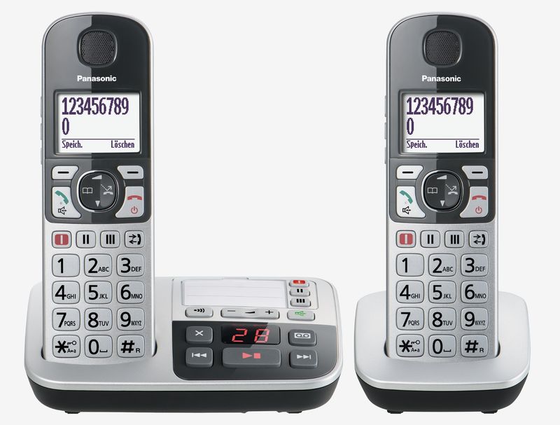 Telefono-cordless-Panasonic-a-tasti-grandi-con-AB-KX-TGE522GS-Duo---argento