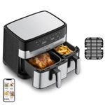 Tefal-Dual-Easy-Fry--Grill-EY905D-Doppia-83-L-Indipendente-2700-W-Friggitrice-ad-aria-calda-Acciaio-inox