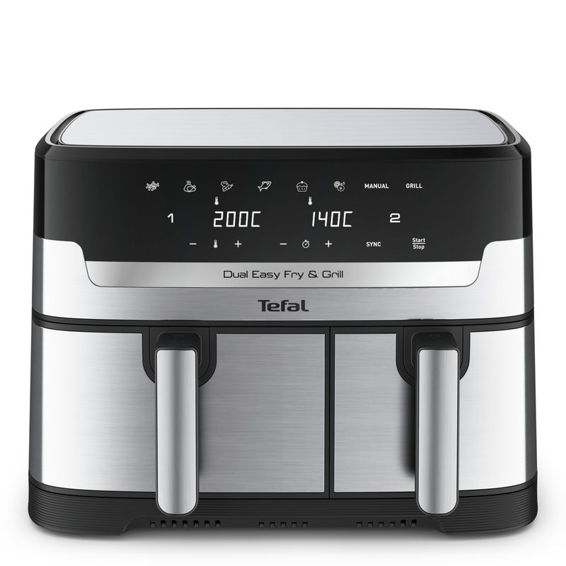 Tefal-Dual-Easy-Fry--Grill-EY905D-Doppia-83-L-Indipendente-2700-W-Friggitrice-ad-aria-calda-Acciaio-inox