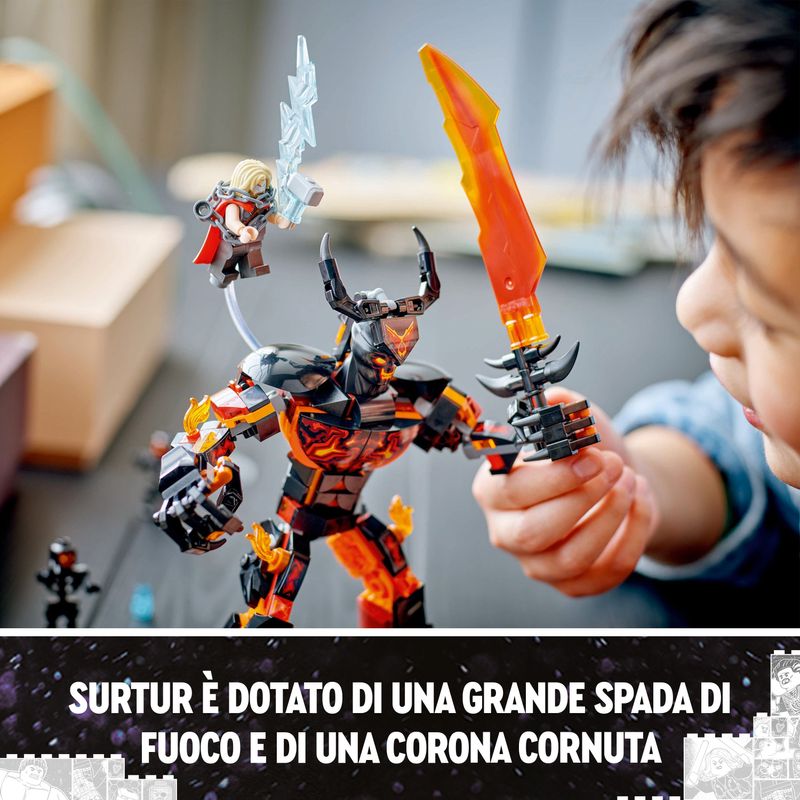 LEGO-Thor-vs.-personaggio-costruibile-di-Surtur