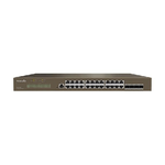 Tenda Switch L3 Managed Switch  24 Porte 10/100/1000 Base-T Ethernet - 4 Porte 1000 Base-X Sfp -1 Po