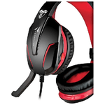 Techmade-FL1-Auricolare-Cablato-A-Padiglione-Giocare-Nero-Rosso