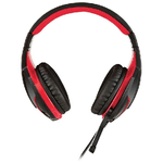 Techmade-FL1-Auricolare-Cablato-A-Padiglione-Giocare-Nero-Rosso