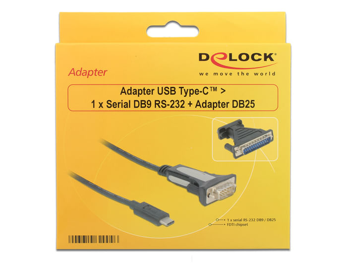 Adattatore-Delock-USB-Type-C--1-x-seriale-DB9-RS-232--adattatore-DB25-18-m