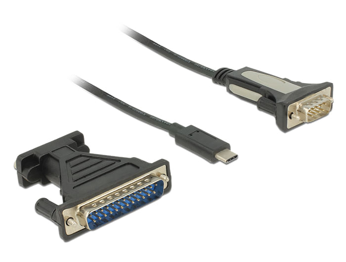 Adattatore-Delock-USB-Type-C--1-x-seriale-DB9-RS-232--adattatore-DB25-18-m