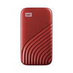 Sandisk Western Digital My Passport 2 TB Rosso (WD My Passport SSD WDBAGF0020BRD - SSD - crittografato - 2 TB