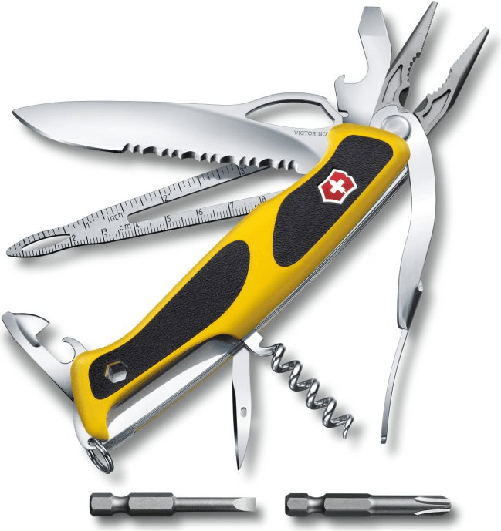 Victorinox-V-0.97-98.MWC8-Coltello-tascabile-Ranger-Grip-Boatsman-giallo-nero