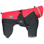 Record Impermeabile antivento cani K-Bau L - Lunghezza dorso 45 cm Nero, Rosso