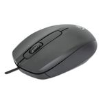 Manhattan 190190 mouse Ambidestro USB tipo A Ottico 1000 DPI (Comfort II USB Wired Mouse Black 1000dpi USB-A Optical Amb