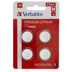 Verbatim CR2032 Batteria monouso Litio (LITHIUM BATTERY CR2032 3V 4 - PACK CR2032 Single-use - battery CR2032 Lithium 3