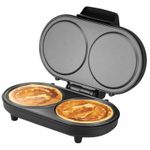 Unold-PANCAKE-MAKER-American-crepiera-2-crepe-1000-W-Nero-Acciaio-inossidabile