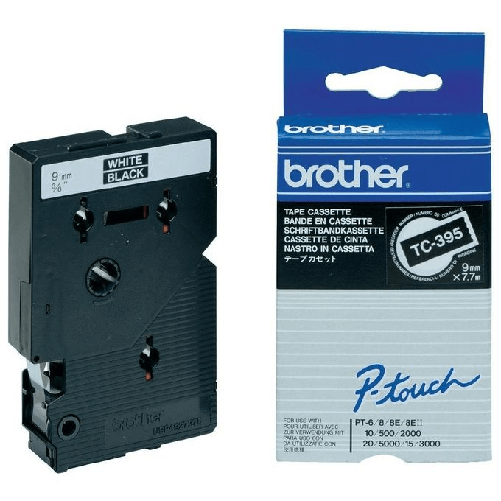 Brother-TC-395-nastro-per-etichettatrice-Bianco-su-nero