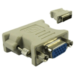 Microconnect DVI/HD15 DVI-D Grigio (DVI-D/VGA 15-pin Adaptor M-F - DVI-D 241 - VGA 15pin Black - Passive adapter that di