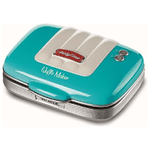 Ariete 1973 Waffle Maker Party Time - Piastra Elettrica per Waffle - Piastre Antiaderenti - 700 Watt - Azzurro