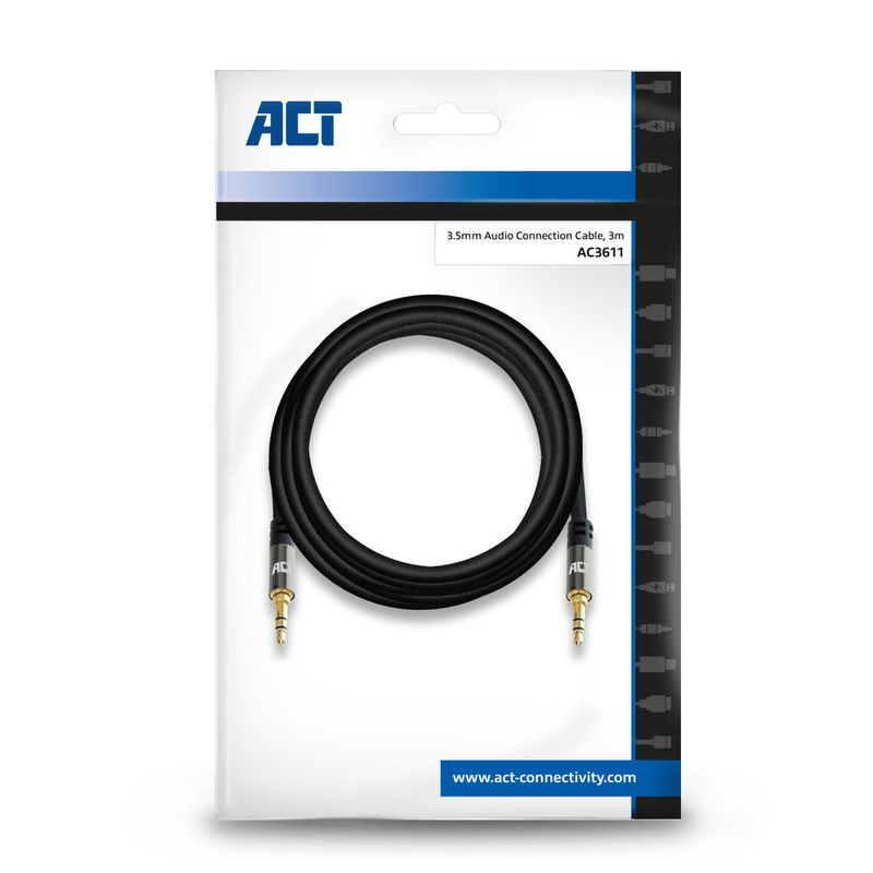 Cavo-audio-ACT-AC3611-3-m-35-mm-Nero