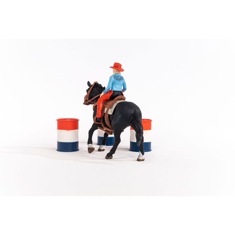 schleich-FARM-WORLD-Cowgirl-Barrel-Racing-Fun--SCHLEICH-Farm-World-Cowgirl-Barrel-Racing-Fun-Toy-Playset-3-to-8-Years-Mu