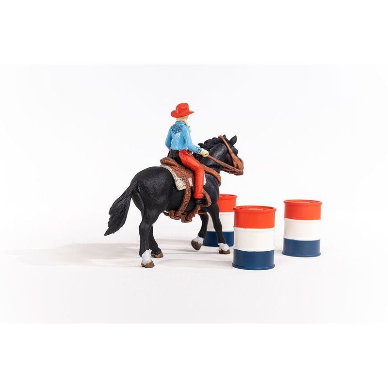 schleich-FARM-WORLD-Cowgirl-Barrel-Racing-Fun--SCHLEICH-Farm-World-Cowgirl-Barrel-Racing-Fun-Toy-Playset-3-to-8-Years-Mu