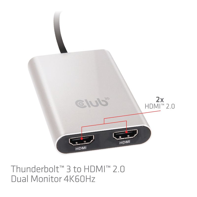 Adapter-Thunderbolt-3>-HDMI-2.0-Dual-Monitor-4K-60Hz----Adapter---Digital-Daten--CSV-1574-