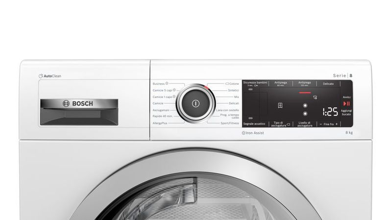 Bosch-Serie-8-WTX87KR8IT-asciugatrice-Libera-installazione-Caricamento-frontale-8-kg-A---Bianco